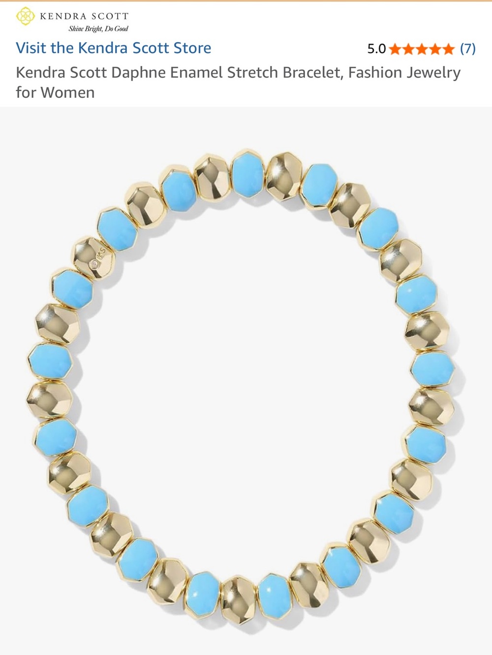 Kendra Scott Daphne Stretch Bracelet - Turquoise & Gold